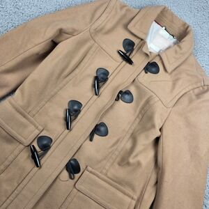 Banana Republic Camel Wool Blend Toggle Duffel Coat Italian Fabric Small